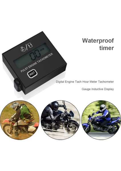 Siyah Stil Dijital Ekranlı Benzinli Motor Tach Saat Metre Gösterge Indüktif Hızölçer Araç Stok Taksimetre Motosiklet Çim Biçme Makinesi (Yurt Dışından) fırsatları