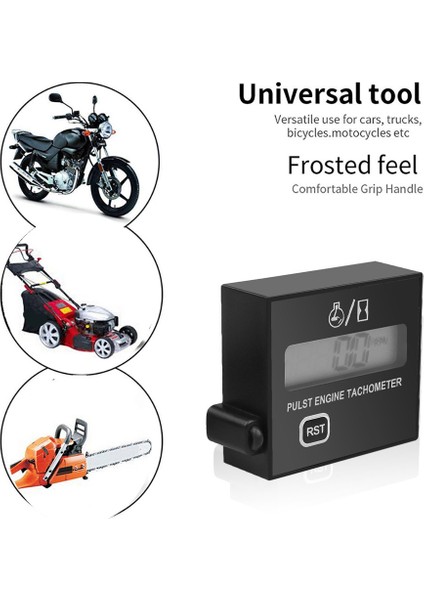 Siyah Stil Dijital Ekranlı Benzinli Motor Tach Saat Metre Gösterge Indüktif Hızölçer Araç Stok Taksimetre Motosiklet Çim Biçme Makinesi (Yurt Dışından) indirimleri