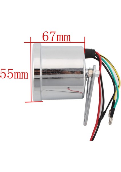 Siyah Stil LED Arka Işık Motosiklet Devir Sayacı Metre Tachometre Gösterge Devir Sayacı Rpm (Yurt Dışından)