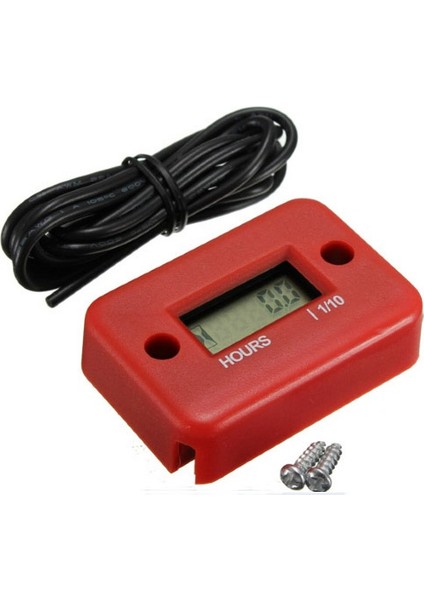 Kırmızı Stil Motosiklet Atv Tekne LCD Ekranlı Indüktif Dijital Saat Sayacı Motor Saat Sayacı Timer (Yurt Dışından)