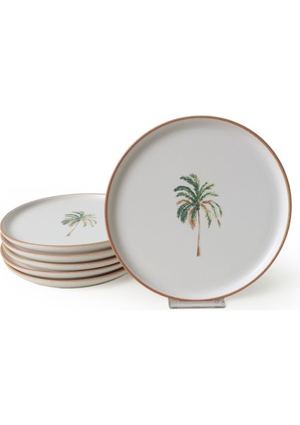 Bronze Palmiye Nordic Pasta Tabağı 22 cm 6 Adet 22901