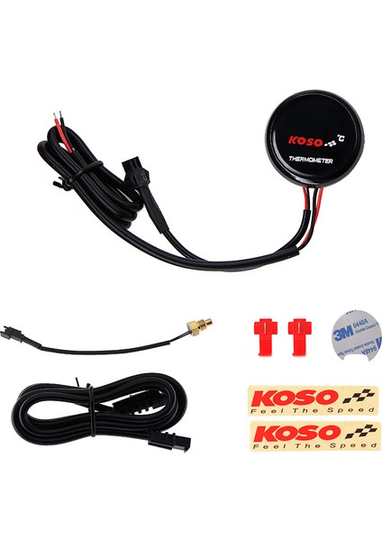 MAVI-22MM Yamaha Nmax Tmax Xmax Motosiklet Su Sıcaklık 0~120 Derece Ekranlı Yuvarlak Su Sıcaklık Sensörü Adaptör Seti (Yurt Dışından)