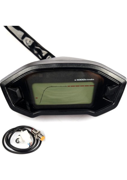 B Honda GROSX125 Su Geçirmez 12V Motosiklet LCD Dijital Gösterge Hızölçer Odometre Velocimetro Metre (Yurt Dışından)