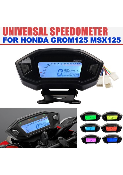 B Honda GROSX125 Su Geçirmez 12V Motosiklet LCD Dijital Gösterge Hızölçer Odometre Velocimetro Metre (Yurt Dışından) modelleri