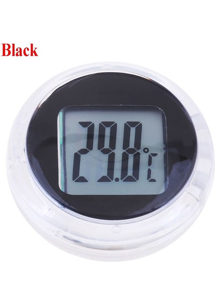 Siyah Stil Suya Dayanıklı Dijital Motosiklet Termometresi Yeni Iç Mekan Yapıştırma Tipi Aletler Motor Montaj Evrensel Sıcaklık Ölçer (Yurt Dışından)