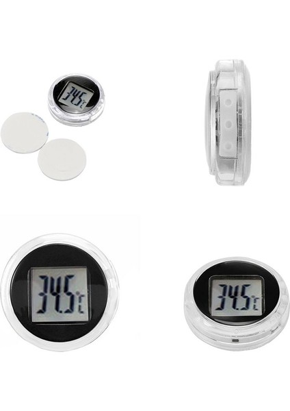 Siyah Stil Suya Dayanıklı Dijital Motosiklet Termometresi Yeni Iç Mekan Yapıştırma Tipi Aletler Motor Montaj Evrensel Sıcaklık Ölçer (Yurt Dışından) indirimleri