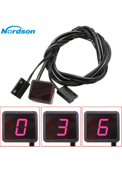 Kırmızı Stil Nordson 6 Hızlı Motosiklet Dijital Vites LED Ekran Vites Kolu Mıknatıs Honda Yamaha Suzuki (Yurt Dışından) fiyatları