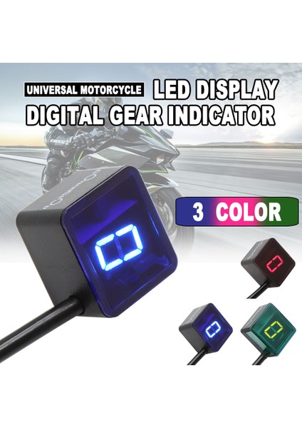 Kırmızı Stil Nordson 6 Hızlı Motosiklet Dijital Vites LED Ekran Vites Kolu Mıknatıs Honda Yamaha Suzuki (Yurt Dışından) modelleri
