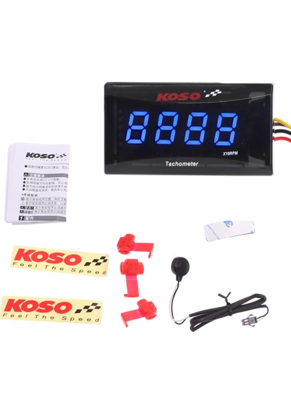 Siyah Stil Dijital Kare Mini Rpm Tacho Saat Metre LCD Ekran Motor Takometre Yarış Motosikleti Bmw Yamaha Kawasakı (Yurt Dışından) fiyatları