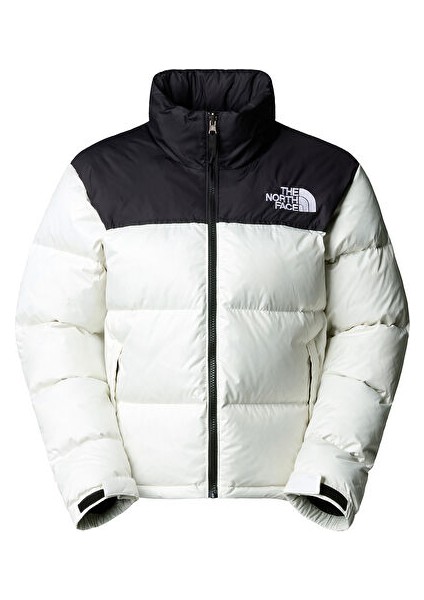 W 1996 Retro Nuptse Jacket Kadın Outdoor Montu (700 Dolgu Kaz Tüyü) NF0A3XEOROU1 Beyaz