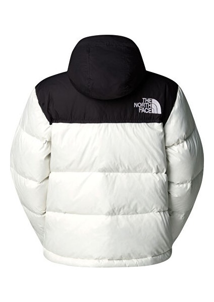W 1996 Retro Nuptse Jacket Kadın Outdoor Montu (700 Dolgu Kaz Tüyü) NF0A3XEOROU1 Beyaz