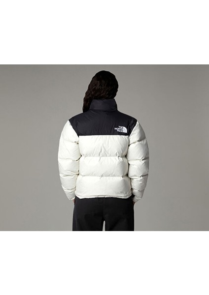W 1996 Retro Nuptse Jacket Kadın Outdoor Montu (700 Dolgu Kaz Tüyü) NF0A3XEOROU1 Beyaz