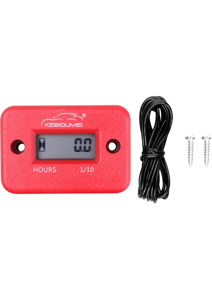 Kırmızı Stil Su Geçirmez Dijital Saat Sayacı LCD Ekran Taşınabilir Motor Saat Sayacı Motosiklettekne Motorları Karşı Sayacı Saat Sayacı (Yurt Dışından)