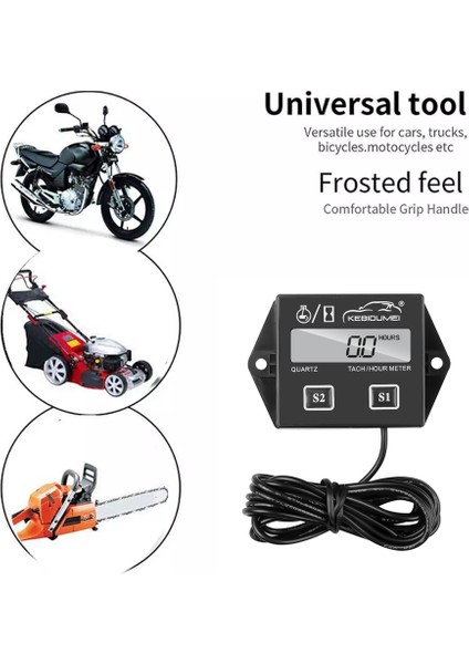 LCD Ekranlı Motor Bot Otomobil 4 Zamanlı Motor Endüktif Rpm Sayacı Motor Tach Saat Metre (Yurt Dışından) fırsatları
