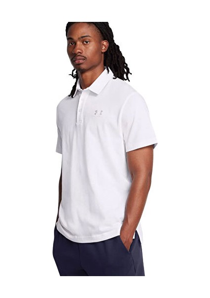 Ua Icon Polo Erkek Günlük Polo Tişört 1386608-100 Beyaz