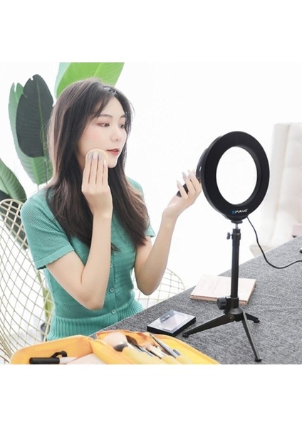 Puluz 6.2cm LED Işık 16CM Stand Youtuber,canlı Yayın Selfıe Tıktok Makeup Siyah modelleri