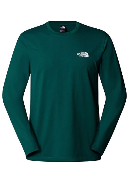M L/s Simple Dome Tee Erkek Günlük Uzun Kollu Tişört NF0A87QN6GI1 Yeşil