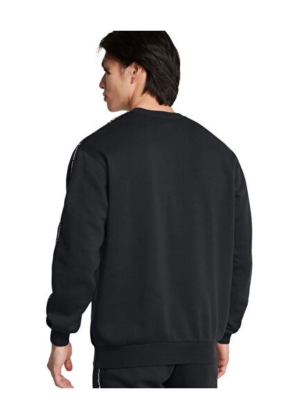 Ua Icon Fleece Crew Taping Erkek Günlük Sweatshirts 1389357-001 Siyah fiyatları
