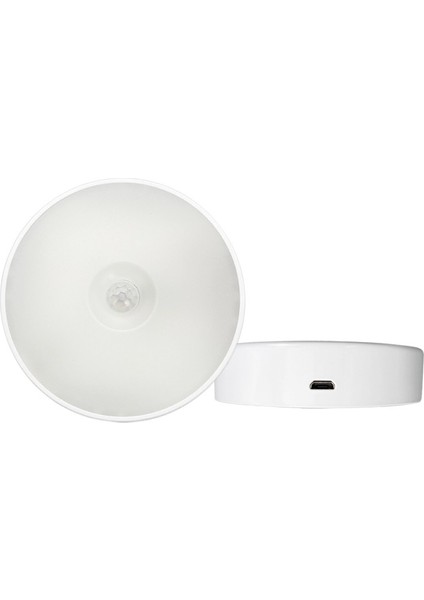 8 Ledli Beyaz Renk Hareket Sensörlü USB Şarjlı LED Işık Lamba