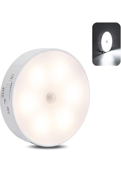 8 Ledli Beyaz Renk Hareket Sensörlü USB Şarjlı LED Işık Lamba modelleri