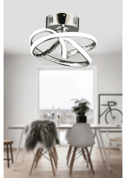 Vino Riserva Model Krom Kaplama Metal Salon Mutfak Oturma Yatak Odası Modern LED Plafonyer Avize