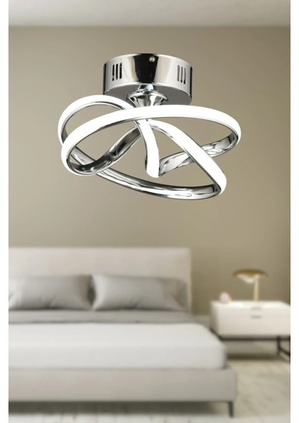 Vino Riserva Model Krom Kaplama Metal Salon Mutfak Oturma Yatak Odası Modern LED Plafonyer Avize