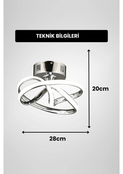 Vino Riserva Model Krom Kaplama Metal Salon Mutfak Oturma Yatak Odası Modern LED Plafonyer Avize