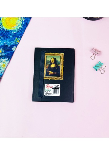 Mona Lisa Tasarımlı Sert Kapaklı Mini Defter fiyatları