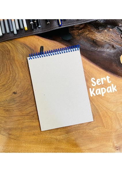 A5 Sketch Book - Eskiz Defteri - Spiralli Tutuş / Grenli Sert Tasarım Kapak indirimleri
