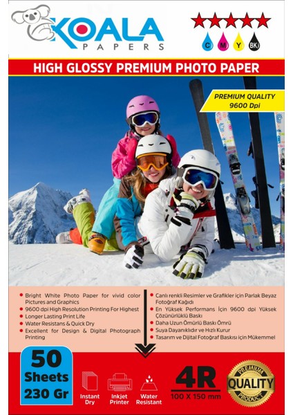Epson 103 L3101 Evertday Premium Parlak 10X15CM Fotoğraf Kağıdı 230 Gr. 50 Adet