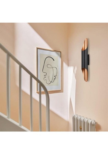 Çift Yönlü Iç Mekan Aplik Siyah Gold Md-A 5208-21 fiyatları