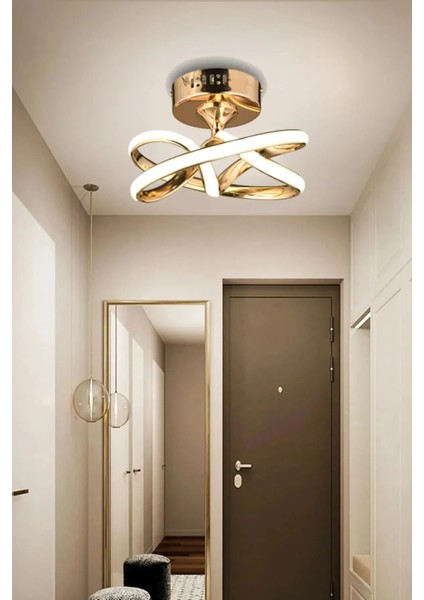 Vino Riserva Model Gold Kaplama Metal Salon Mutfak Oturma Yatak Odası Modern LED Plafonyer Avize