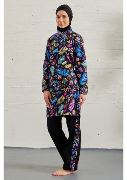 Paraşüt Tam Kapalı Tesettür Mayo 1326-137 SIYAH01