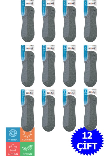 Erkek Sneaker Çorap Pamuklu 4 Mevsim 12'li