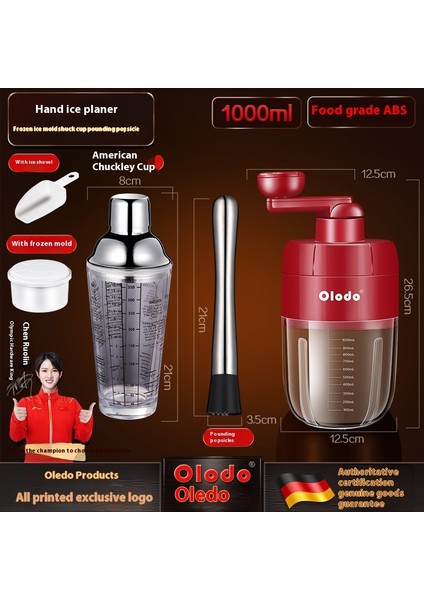 Yeni Buz Tıraş Makinesi Manuel Ev Küçük Buz Tıraş Makinesi El Krank Kırık Buz Smoothie Kırıcı Buz Makinesi (Yurt Dışından)