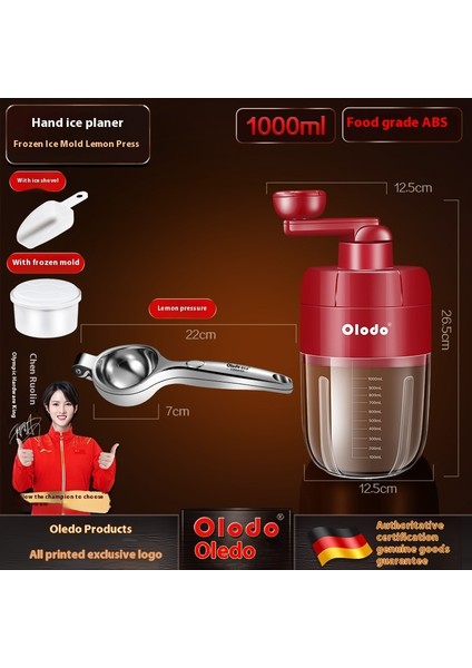 Yeni Buz Tıraş Makinesi Manuel Ev Küçük Buz Tıraş Makinesi El Krank Kırık Buz Smoothie Kırıcı Buz Makinesi (Yurt Dışından)