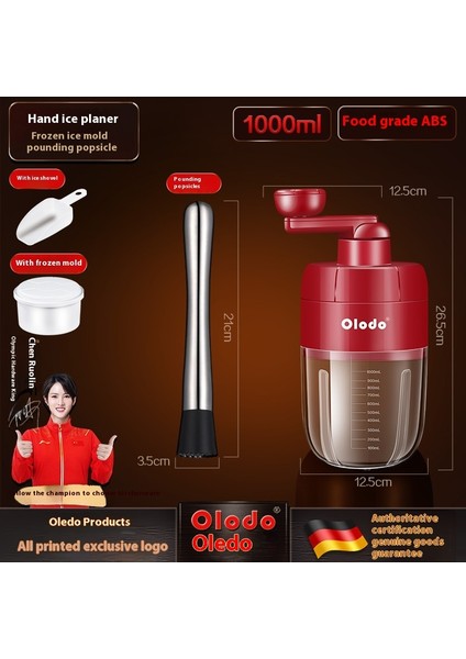Yeni Buz Tıraş Makinesi Manuel Ev Küçük Buz Tıraş Makinesi El Krank Kırık Buz Smoothie Kırıcı Buz Makinesi (Yurt Dışından)