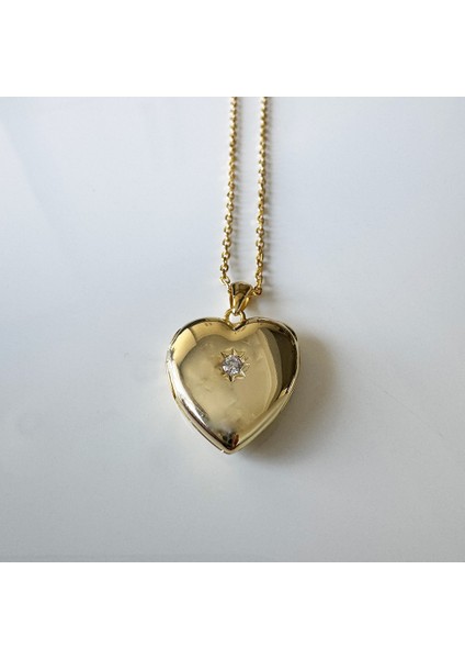 L Kalp Şık Ithal Gümüş Kolye MS3162, 925 Ayar Gümüş, Resim ve Isim Yazılan Kolye