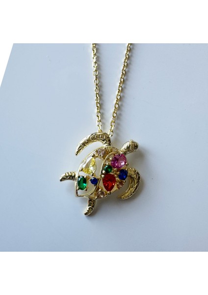 Kaplumbağ Gümüş Kolye MS3169, 925 Ayar Gümüş, Ithal Ürün