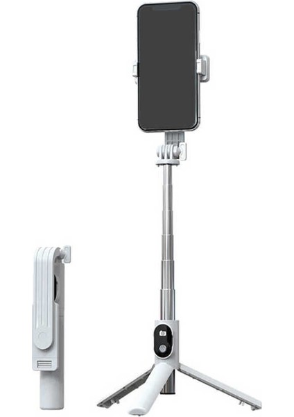 Bood Kablosuz Siyah Selfie Çubuğu ve Tripod For Iphone+Galaxy(Kumandalı+Tripod Olma+Kaliteli Malzem