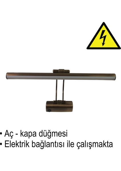 Eskitme Kasa Günışığı Ayna Tablo Aydınlatma Elektrikli Anahtarlı Modern Dekoratif Ledli Duvar Aplik