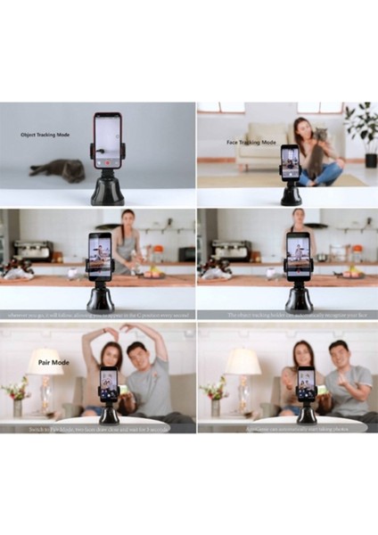 Apai Genie 360° Akıllı Beyaz Selfie Sosyal Medya Video Takip Asistanı Tripod
