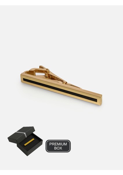 Çizgili Gold Kravat İğnesi