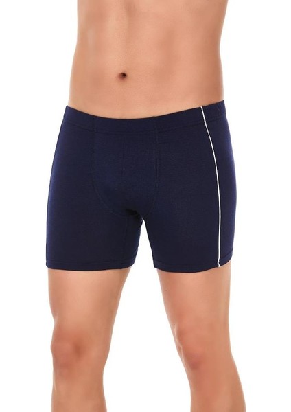 108 Lacivert Biyeli Modal Likralı Boxer