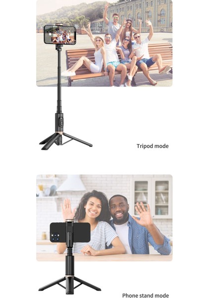 Q12 Çok Amaçlı Tripod Kumandalı Selfie Çubuğu Siyah
