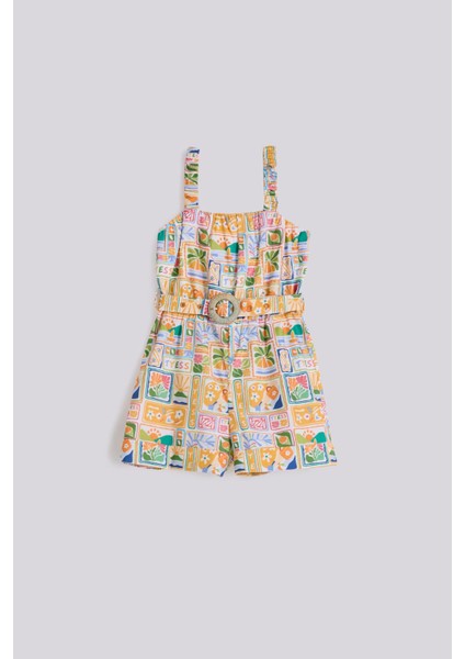Bg Store Kız Çocuk Desenli Tulum