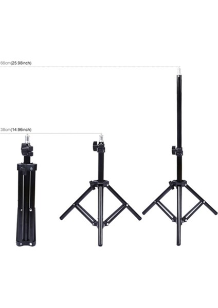 Puluz Siyah Çift LED Işık Telefon Tutucu 6.2cm