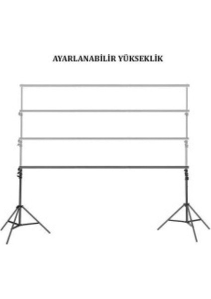 Greenbox White Screen A+ Kalite Beyaz Fon Perde 2x3 +Fon Standı 2x2