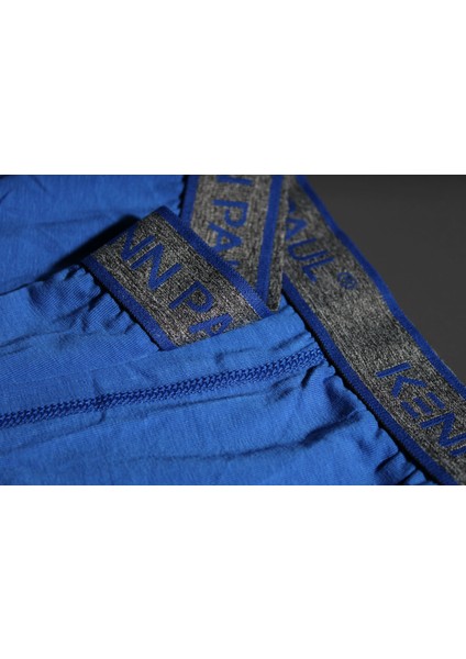 Erkek Gri Düz Pamuklu Lüks Boxer Yumuşak