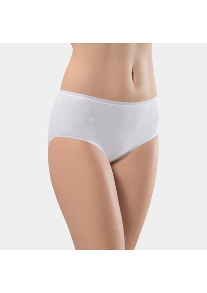 Kadın Ribanalı Dikişsiz 2'li Pamuklu Bikini Külot 234/BEYAZ